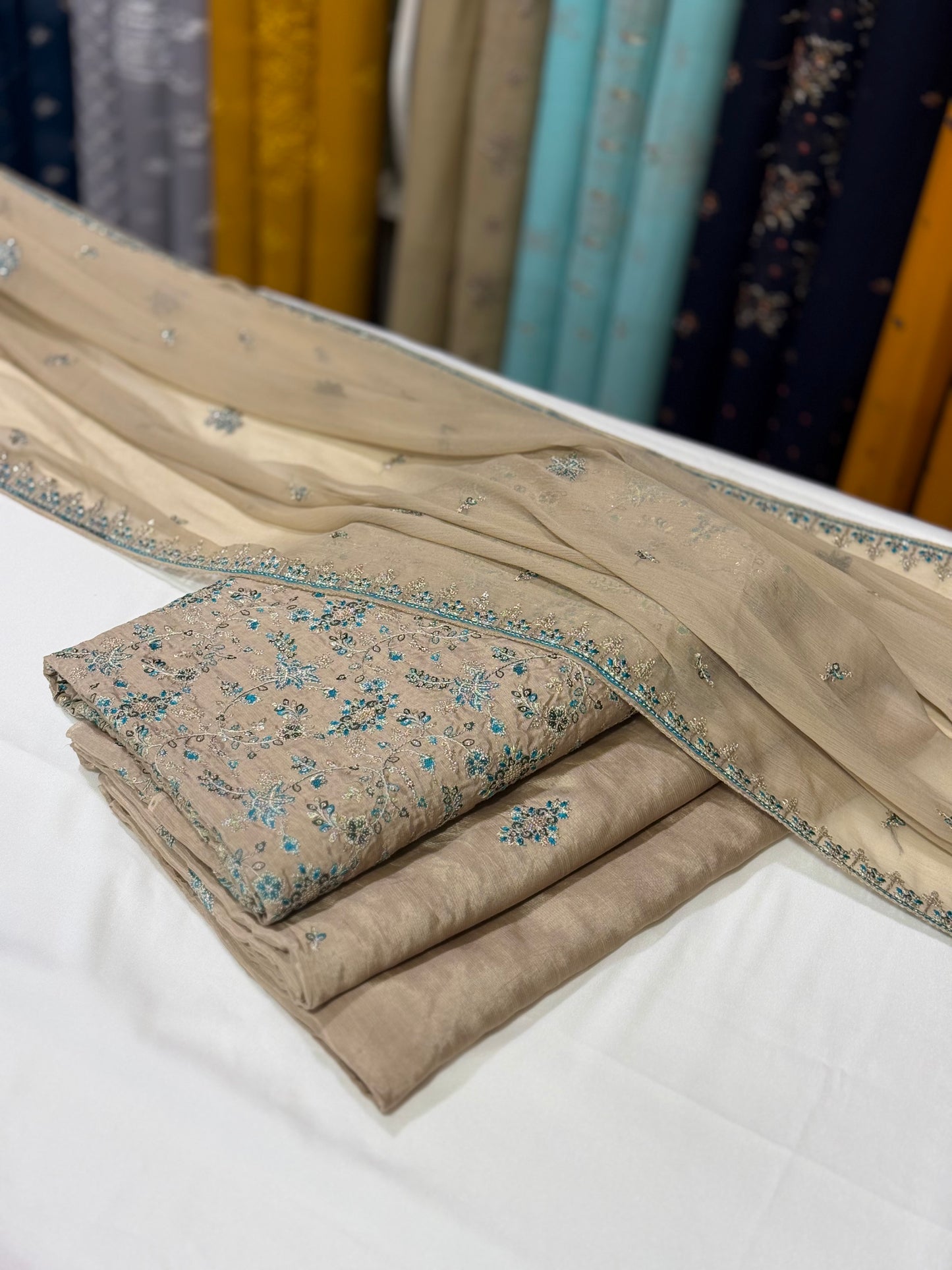 Row Silk 3Ps | Kashmiri Design