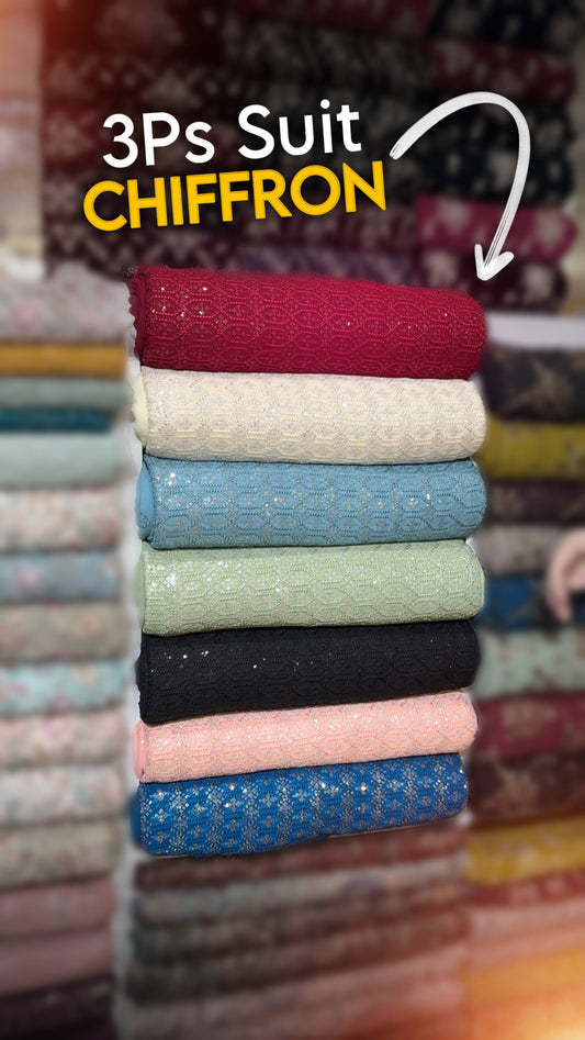 CHIFFON | Theard Sequins ￼