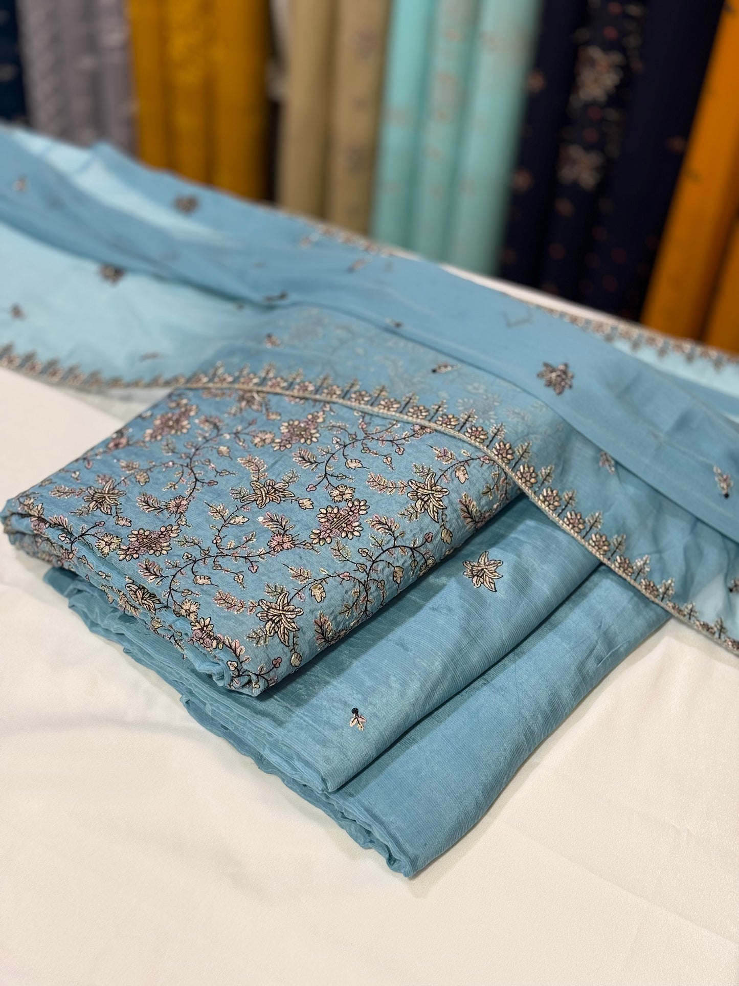 Row Silk 3Ps | Kashmiri Design